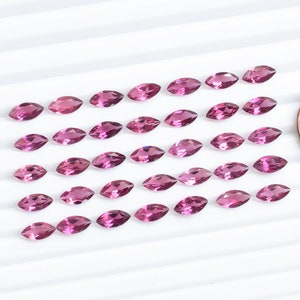 10 Pieces Rhodolite Garnet Marquise Cut Stone Lot Natural Gemstone | 8x4x2 MM | High Quality Rhodolite Garnet for Jewelry Making