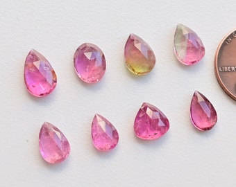 Pink Tourmaline Mix Cabochon Rose Cut Faceted Natural Gemstone | Tourmaline for Jewelry Making | DIY Jewelry