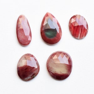 Andesine Mix Flat Cabochon Rose Cut Faceted Natural Gemstone | Andesine for Jewelry Making | Andesine Gemstone Supplies | DIY for Jewelry