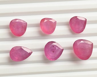 Ruby Glass Filled Mix Cut Stone Faceted Natural Gemstone | Ruby for Jewelry Making | Gemstone Supplies