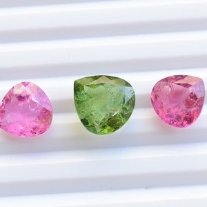 Natural Multi Tourmaline from Nigeria Heart Cut Stone For Jewelry Making • Nigerian Multi Tourmaline • Natural Gemstone