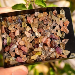 25 pieces Multi Sapphire Raw Natural Gemstones Rough from Africa Untreated | 6x4 to 11x5 MM | Long Sapphire Rough Sorted