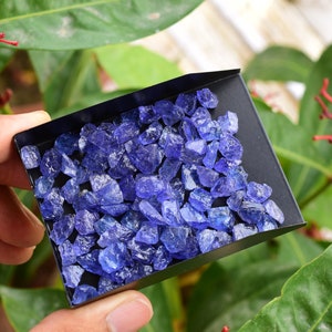 Natural Tanzanite Rough Gemstone from Tanzania | Natura Rarel Raw Gemstones | Superior Color and Transparency | Free Drill Available