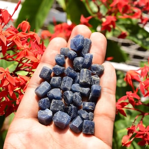 5 pieces Madagascar Blue Sapphire Raw Gemstone Rough Untreated | Rare Blue Sapphire | Free Drill Available