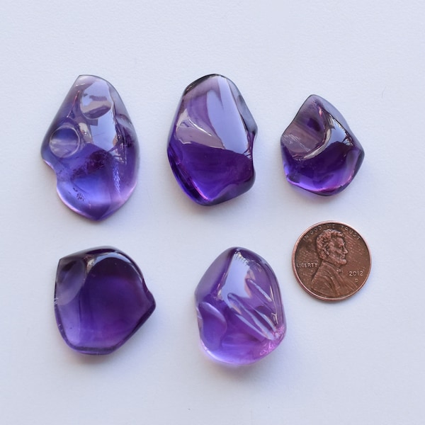 High Quality Brazil Amethyst Smooth Rough Stone Natural Loose Gemstone | Genuine Loose Amethyst | Rare Gemstone