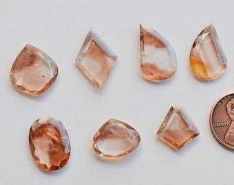 Imperial Topaz Mix Flat Crown Cut Faceted Natural Gemstone | Topaz for Jewelry Making | DIY Jewelry | Gemstone Supplies