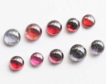 Burmesischer Multi Spinell Runder Glatter Cabochon Natürlicher Edelstein | Spinell für die Schmuckherstellung | Edelstein Zubehör