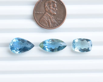 Moss Aquamarine Faceted Mix Cut Stone Natural Loose Cut Gemstone For Jewelry Making | Natural Moss Aquamarine From Madagascar
