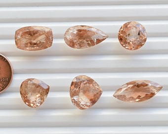 Imperial Topaz Mix Cut Stone Faceted Natural Gemstone | Topaz for Jewelry Making | DIY Jewelry