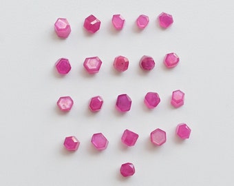 Ruby Glass Filled Tumble Faceted Natural Gemstone | Ruby for Jewelry Making | DIY Jewelry