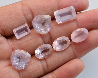 Rose Quartz Mix Cut Stone Faceted Natural Gemstone | Rose Quartz for Jewelry Making | DIY Jewelry