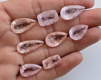 Morganite Mix Cut Stone Faceted Natural Gemstone | Morganite for Jewelry Making | DIY Jewelry
