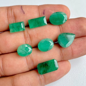 Emerald Mix Cut Faceted Natural Gemstone for Jewelry Making | Natural Emerald Gemstone from Sakota Mines