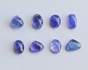 Tanzanietmix gladde cabochon natuurlijke losse edelsteen | Tanzaniaanse tanzaniet voor het maken van sieraden | DIY-sieraden