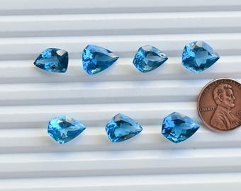 Swiss Blue Topaz Fancy Cut Faceted Natural Loose Gemstone | Topaz for Jewelry Making | Jewelry Supplies