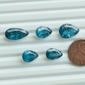 Teal Blue Kyanite Pear Cut Stone Faceted Natural Gemstone | Rare Kyanite From Nepal | Kyanite for Jewelry Making