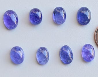 Tanzaniet ovale gladde cabochon natuurlijke losse edelsteen | Tanzaniet voor het maken van sieraden | DIY-sieraden