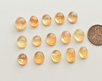 Yellow Tourmaline Mix Smooth Cabochon Natural Gemstone | Nigerian Rare Tourmaline for Jewelry Making | Tourmaline for Ring