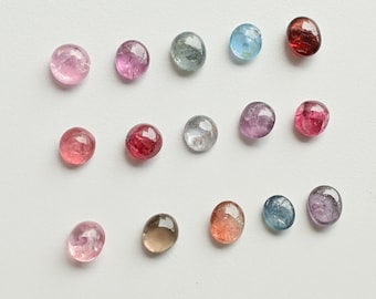 Burmesischer Multi Spinell Glatter ungleichmäßiger Tumble Cabochon Natürlicher Edelstein | Spinell für die Schmuckherstellung | DIY Schmuck