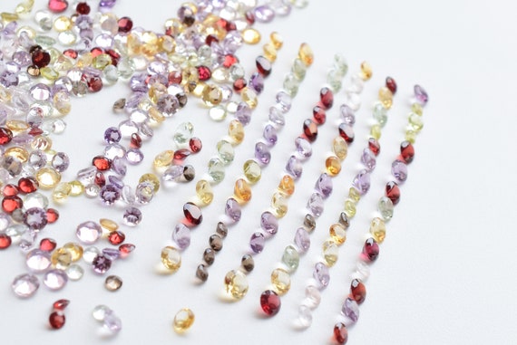 50 Carat Mix Gemstone Round Cut Stone Faceted Natural Loose