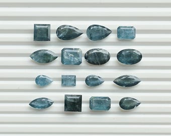 16 pieces Moss Aquamarine Mix Cut Stone Faceted Natural Loose Gemstone Lot | Aquamarine for Jewelry Making | DIY Jewelry