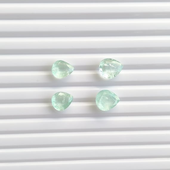 Natural Emerald Pear Cut Stones | High Quality Columbian Emerald Cut Stones with high Transparency For Jewelry Making