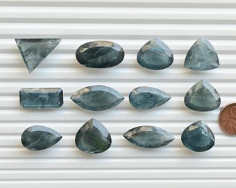 Moss Aquamarine Mix Cut Stone Faceted Natural Loose Gemstone | Aquamarine for Jewelry Making | DIY Jewelry