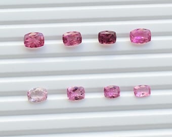 Pink Tourmaline Cushion Cut Stone Faceted Natural Loose Gemstone | Tourmaline for Jewelry Making | Gemstone Supplies
