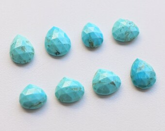 アリゾナ産ターコイズミックスカボションローズカットファセット天然