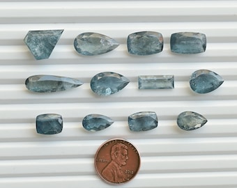 Moss Aquamarine Mix Cut Stone Faceted Natural Loose Gemstone | Aquamarine for Jewelry Making | DIY Jewelry