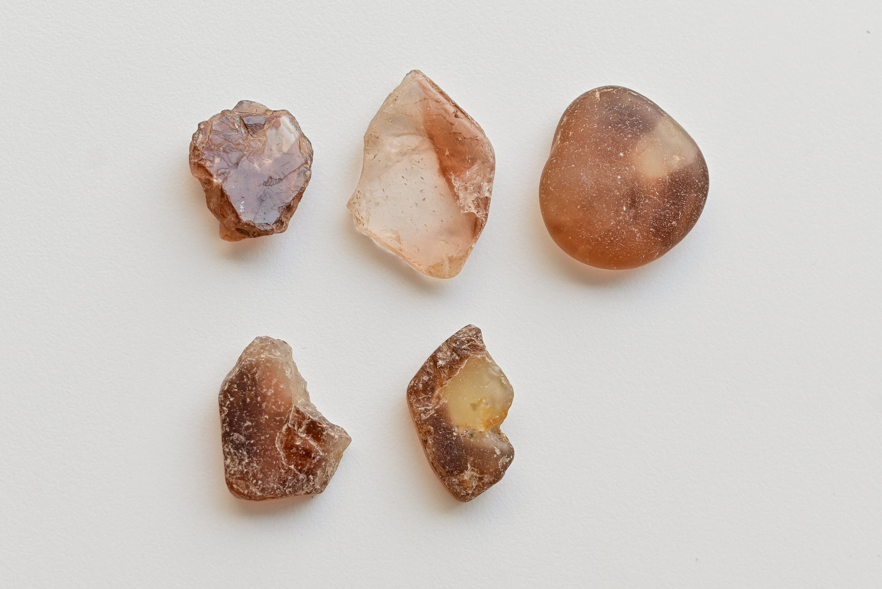 Lot De 10 Pierres De Topaze Impériale Brute - Jaune Naturel, 10-13 Mm, 42 Carats