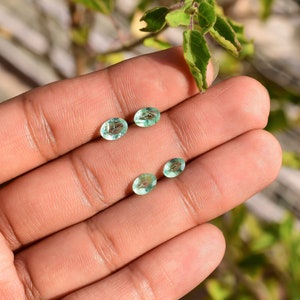 Columbian Emerald Oval Cut Stones | High Quality Natural Emerald Cut Stones with high Transparency For Jewelry Making image 3