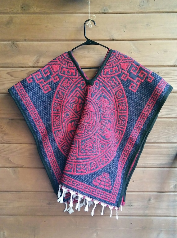 Aztec Calendar Poncho, OS - image 2