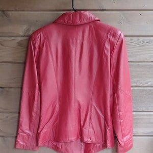 Vtg 1980s Cherry Red Leather Jacket, by Philip Noel S image 2