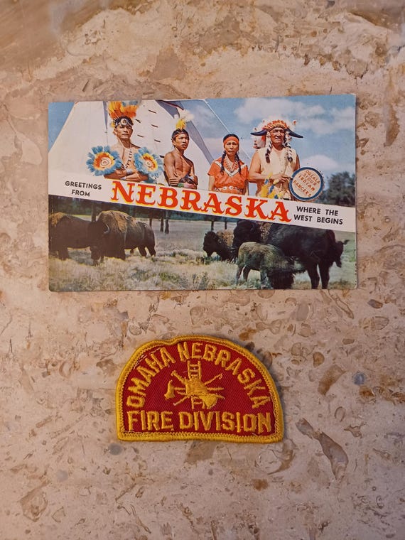 Vtg Nebraska Patch & Postcard Bundle - image 1