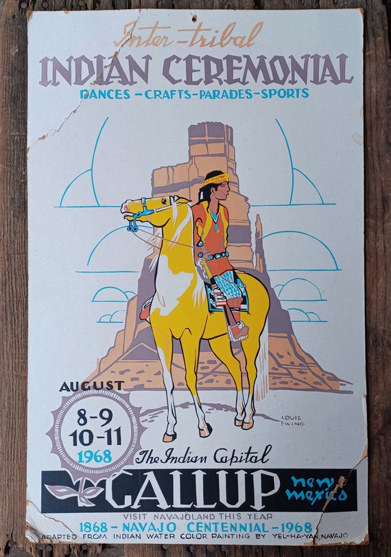 Vtg 1968 Inter Tribal Indian Ceremonial Gallup, New Mexico Navajo