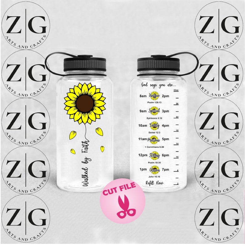 Free Free 228 Sunflower Water Bottle Tracker Svg SVG PNG EPS DXF File