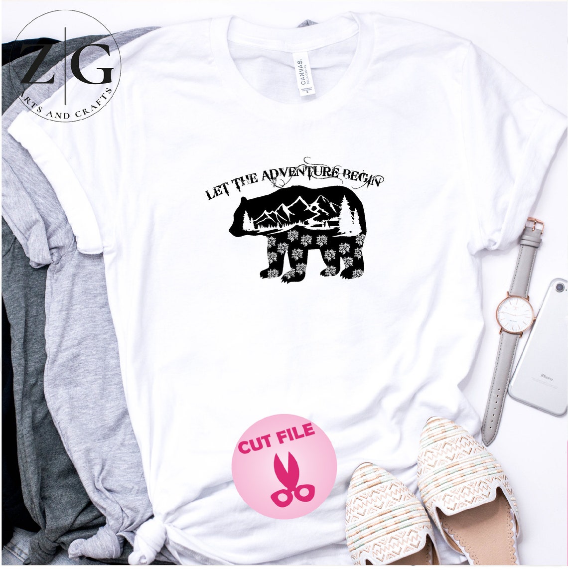 Download Let the Adventure Begins Svg Bear Svg Camping Life Svg | Etsy