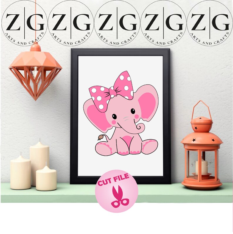 Pink Baby Elephant Svg Elephant Svg Baby Shower Svg | Etsy