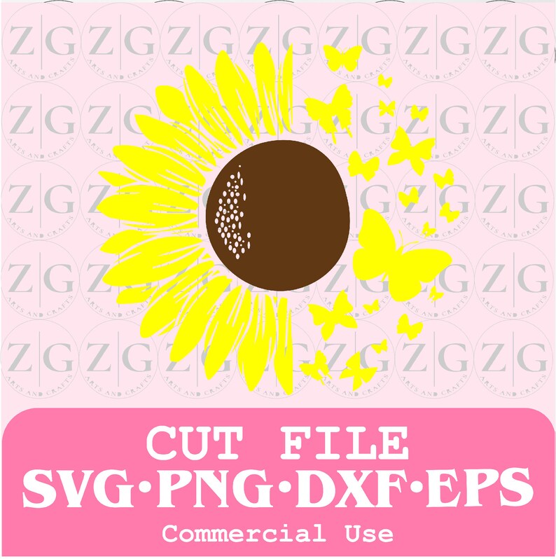 Download Sunflower and Butterfly Svg Svg Files for Cricut Sunflower ...