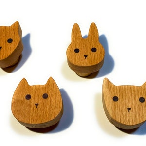 Wooden Animal Wall Hooks, Wall Hooks for Kids, Nursery Decor, Nursery Wall Hooks, Animal Hooks, Kid&#39;s Room Wall Hooks, Baby Shower