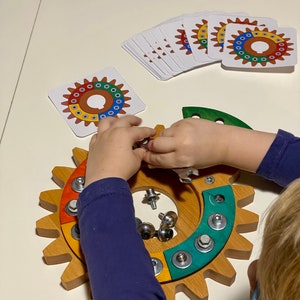 Montessori Screw Board for Kids,Busy Board Basic Skills Educational Sensory Toddlers Fine Motor Develop zdjęcie 2