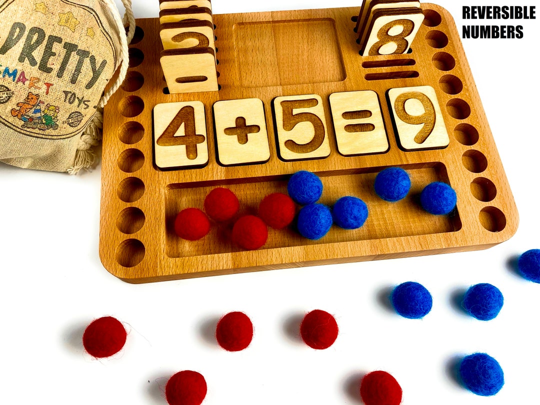 Montessori Wooden Math Board - Learning Math, Waldorf, Homeshool, Gift ...