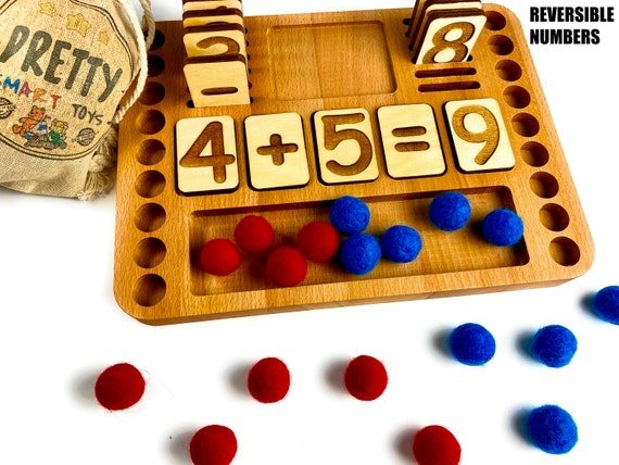 Ensemble 3 jeux en bois Montessori : Mathématiques, motricité, logique 