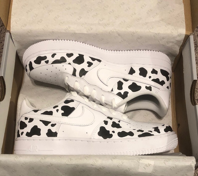 nike air force 1 cow print