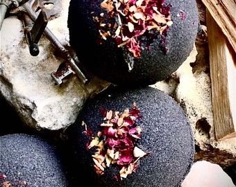 Bourbon Street Ritual Bath Bomb, New Orleans Manifestation and Conjure, Detoxifying Black Bath Bomb, Unisex, Hoodoo, Witchcraft