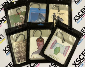Music Album Cover Air Freshener | Personalised Band Gift | Music Lover Hanging Air Freshener | Unique Car Accessories