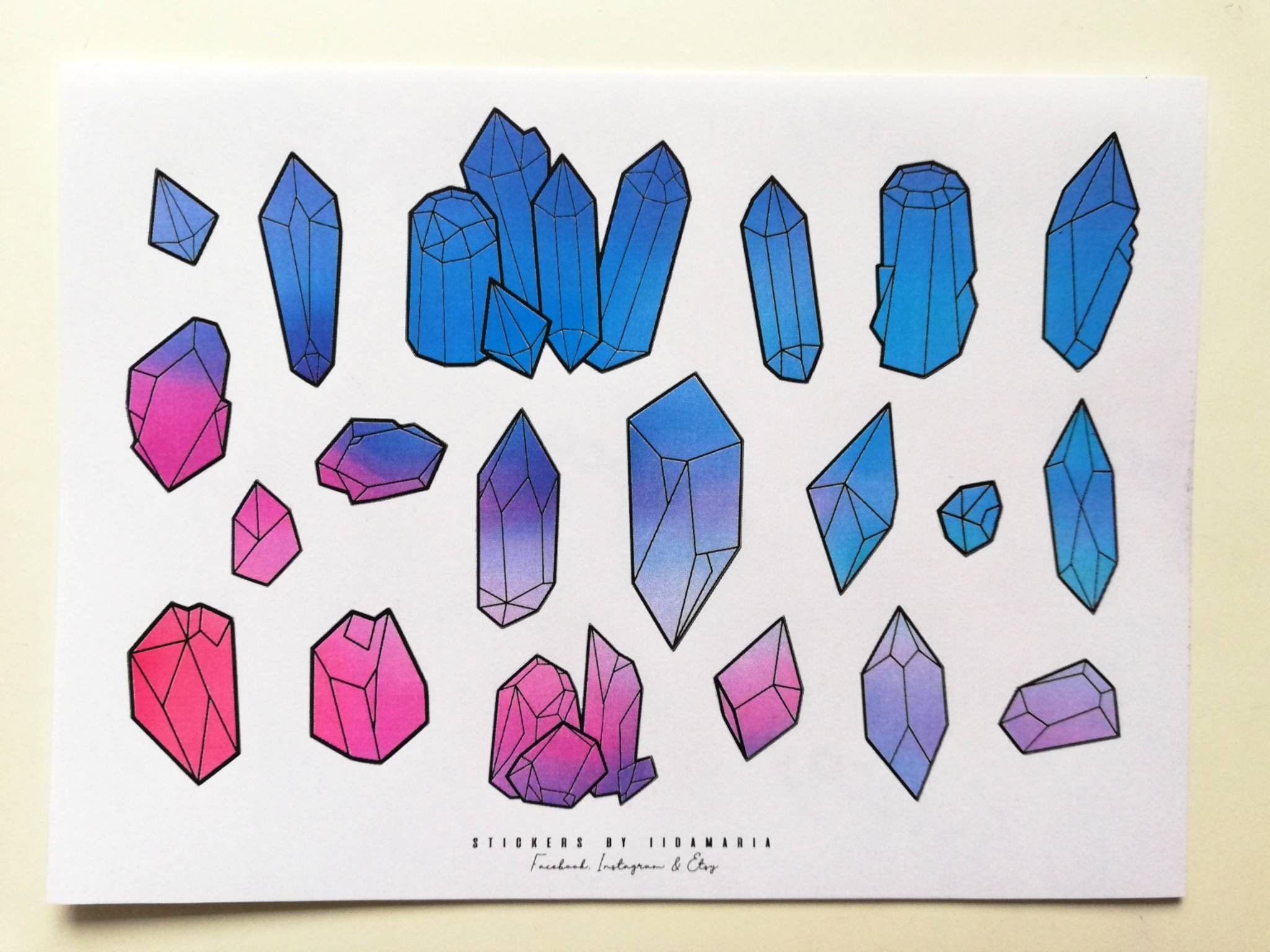 Crystal Syickers Crystal Stickers, Different Colors - Etsy