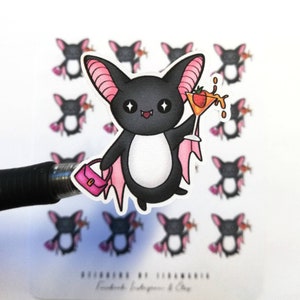 Luna the Bat Party Drink Stickers