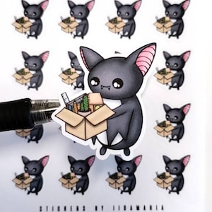 Luna the Bat Moving Box Stickers